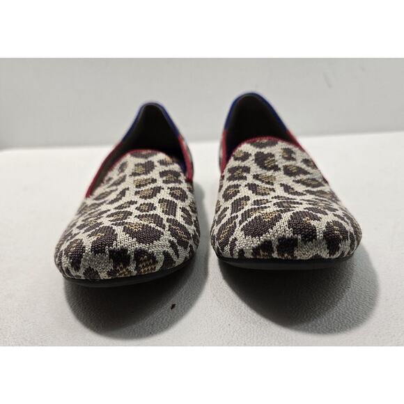 Rothy's The Loafer Mocha Spot Leopard Animal Print Flats Women's Sz 6.5 Slip On - Picture 3 of 10